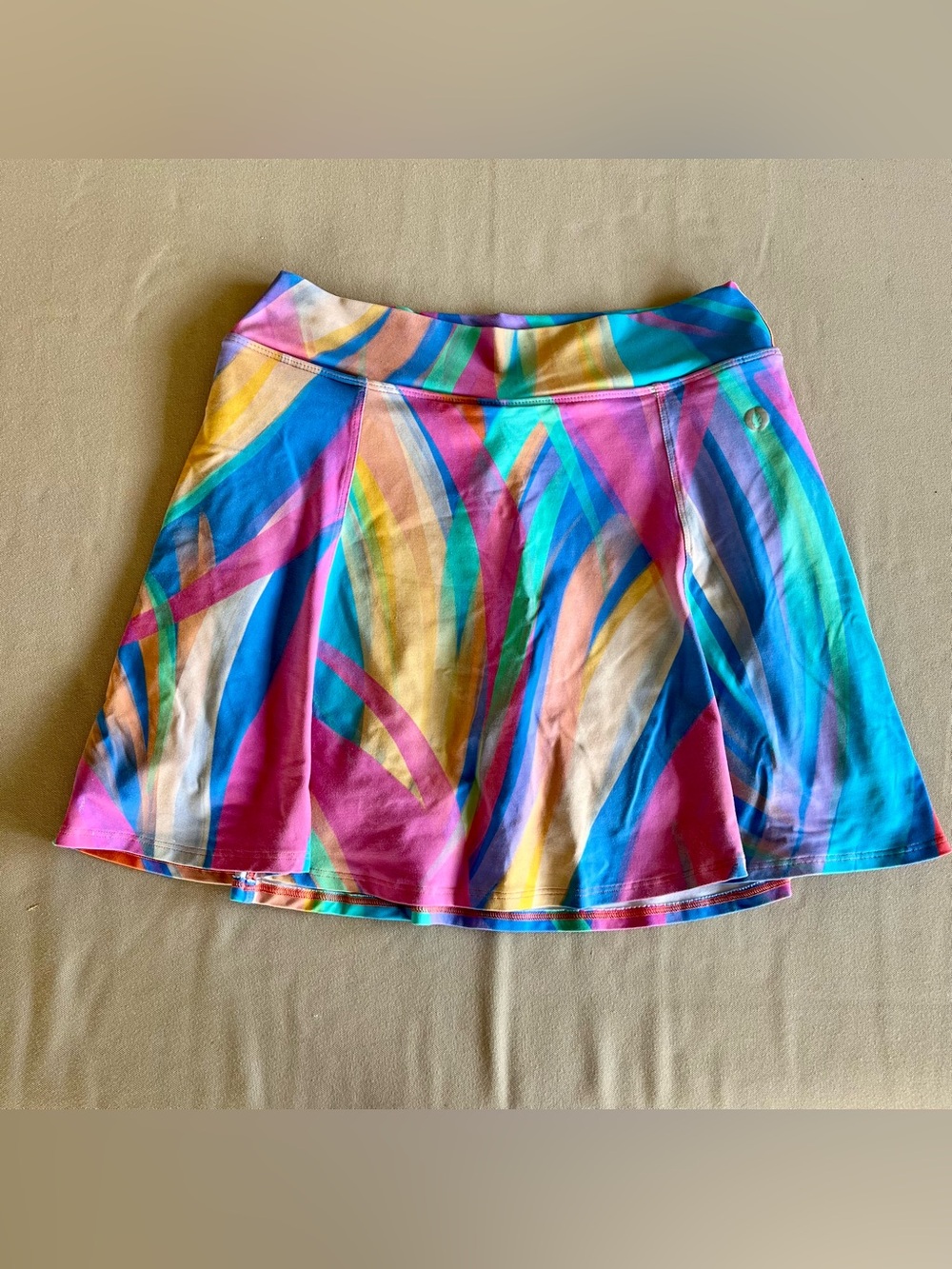 Dona Jo The Ultimate Skirt Vibrant Multicolor Tennis Pickleball Skort | Size L